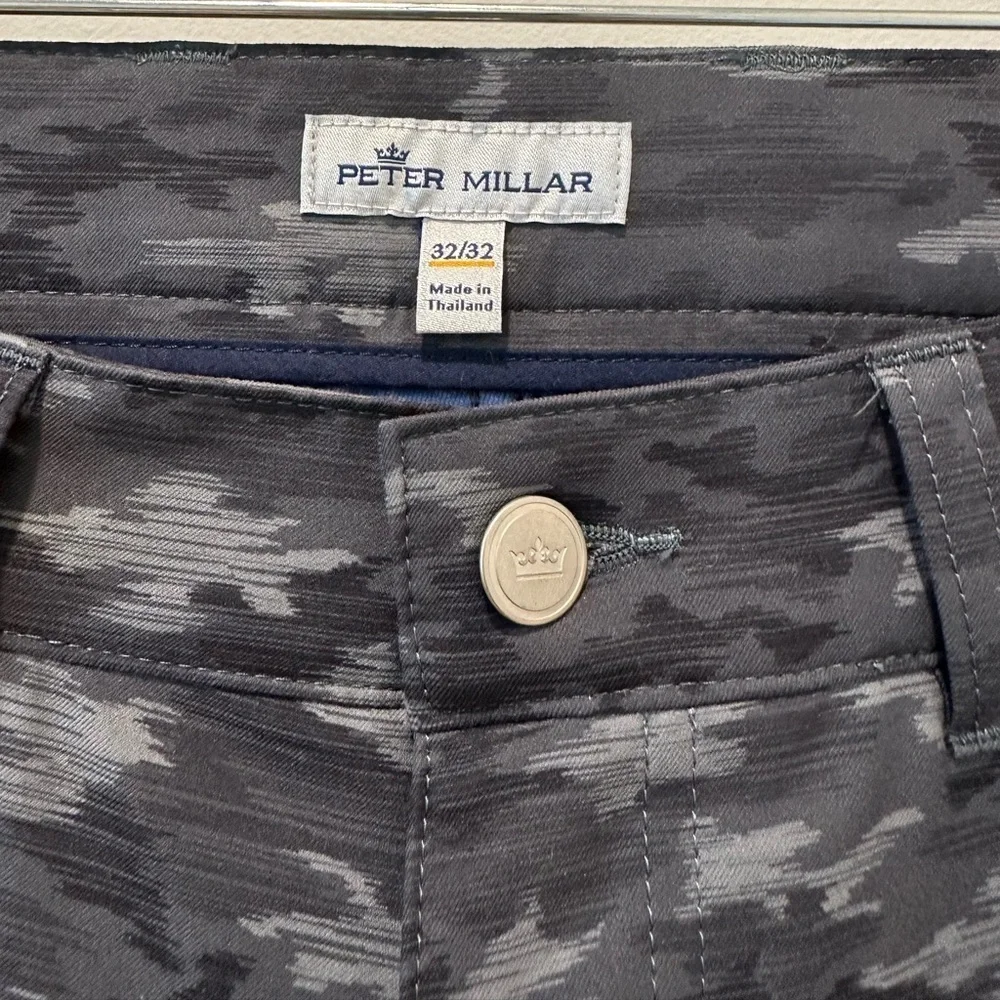 Men’s Peter Millar Crown Sport 5 Pocket Camo Black Golf Pants eb66 Size 32 30
